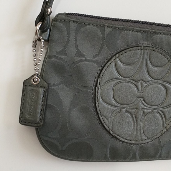 COACH Monogram Canvas/Leather Wristlet - Picture 2 of 8